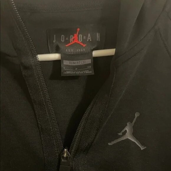 Jordan Full Zip Hoodie Sweater Men’s Black Active Dri Fit Slim Fit, Small - Picture 3 of 4